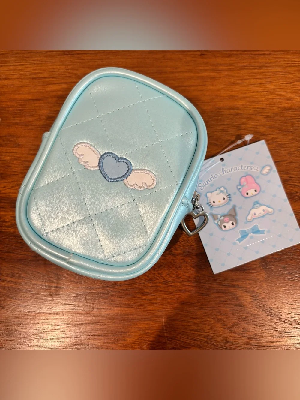 Sanrio My Melody Light Blue Quilted Pouch